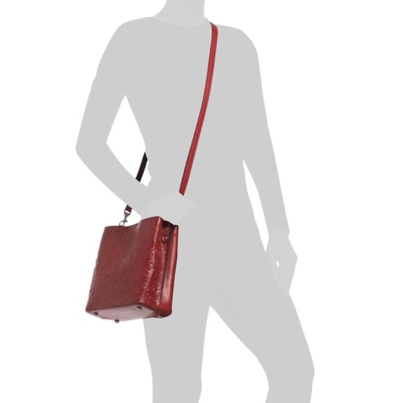 PATRICIA NASH Lava Leather Ledra Tooled Bucket Crossbody - Picture 2 of 2